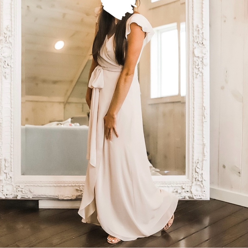 Pink maxi high low dress